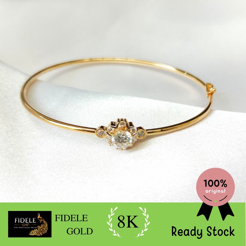 Gelang ringan emas asli lotus fashion 375