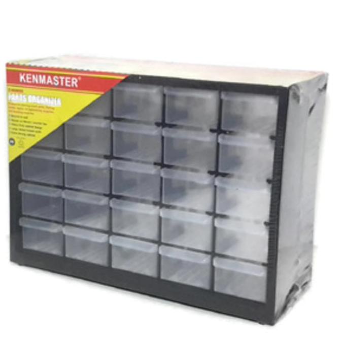 

Kenmaster Rak Drawer Kotak Susun 25 Slot - Part Organizer