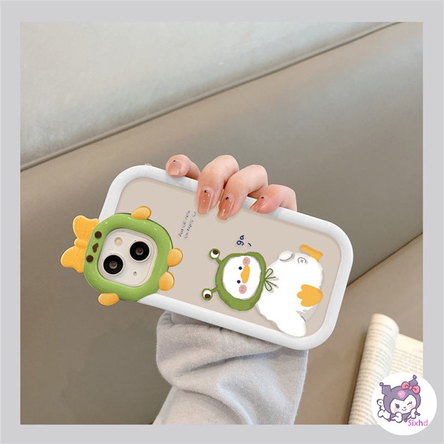 Vivo Y16 Y02 Y15s Y15A Y22s Y02s Y17 Y15 Y12 V25e Y35 Y21 Y20 Y12s Y12A Y20i Y20s Y22 Y02s Y01 Y21A Y21s Y50 Y30 Y33s Y33T Y11 Y95 Y93 Y91i Y91C Y76 Y1s V23e V21 S1 3D Small Monster Lens Phone Case Cute Cartoon Duck Case Soft Protective Cover