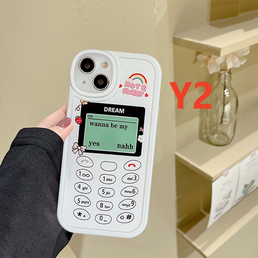 Nokia Telepon Desain Tombol Belakang Soft Case Kompatibel Untuk iPhone 7Plus 8Plus 6 6s Plus 13 11 12 14 Pro MAX XR X XS MAX Se2020 7 8 6Plus Kartun Beruang Lucu Lembut TPU Cover