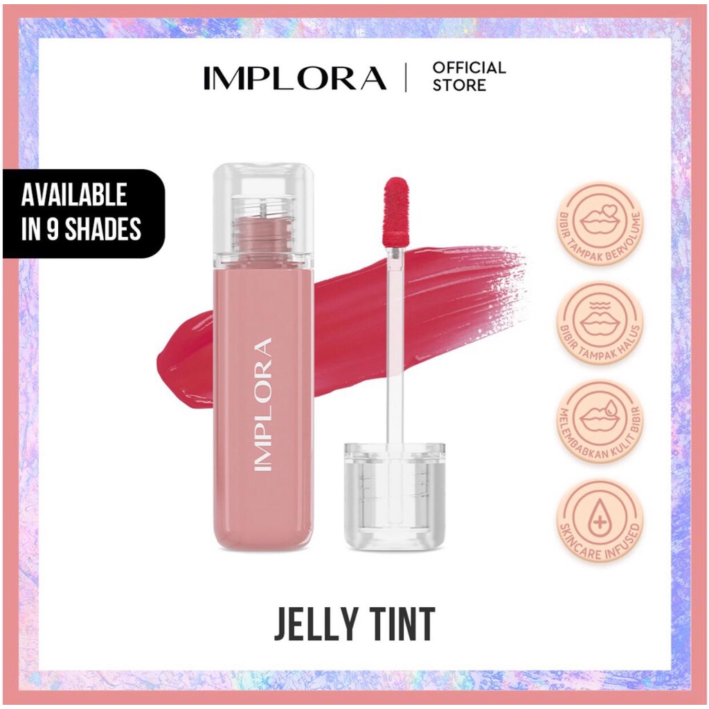 Jual READY STOK !! IMPLORA Jelly Tint Lip Tint Glossy BPOM Shopee Indonesia