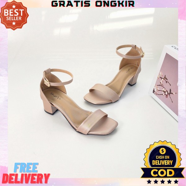 Sandal Haighils Premium Hils Import Kekinian Heals Hill Cewek Hak Kaca Hels Bridesmaid High Heels Ha
