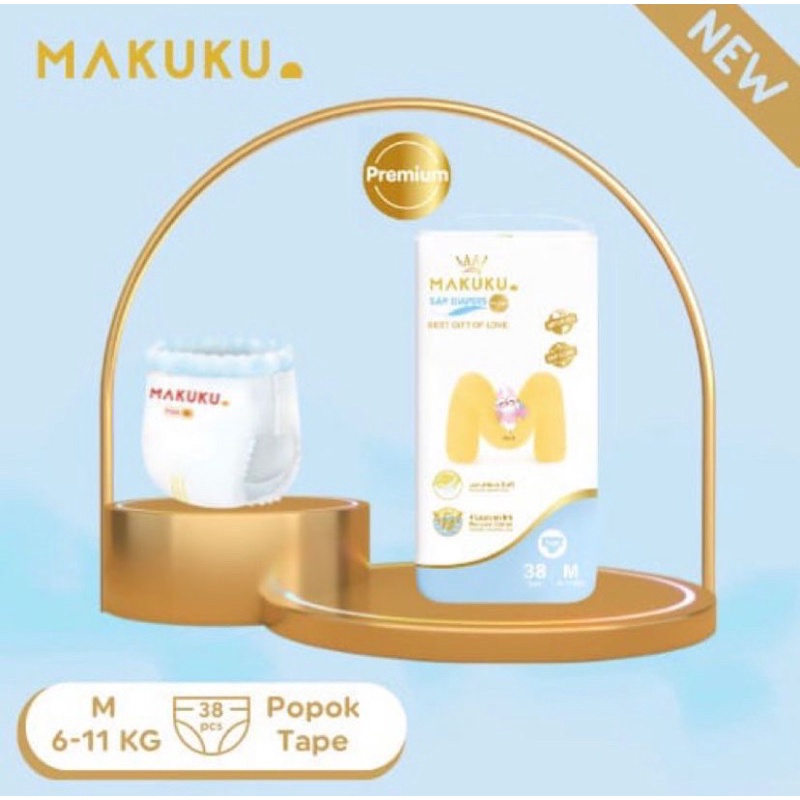MAKUKU AIR DIAPERS PROCARE M TAPE isi 38