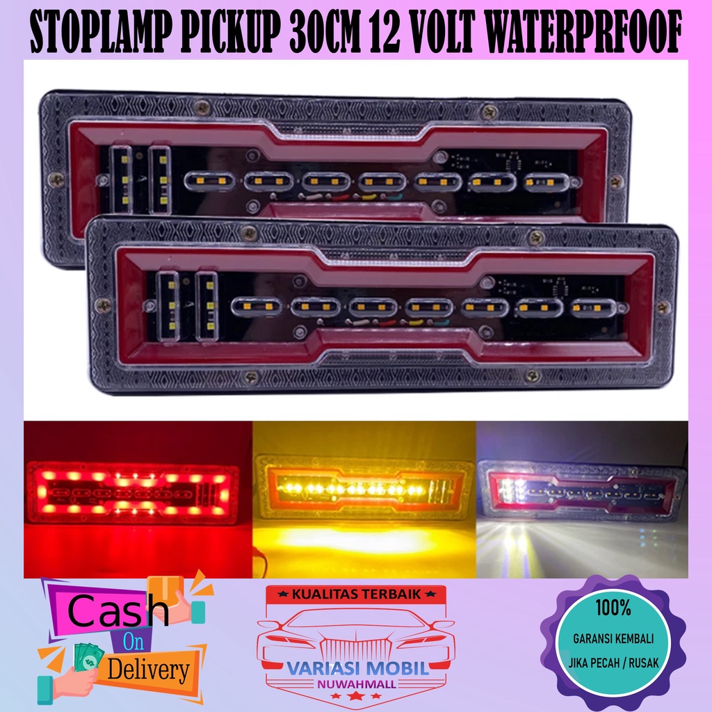 Stoplamp Lampu Rem Belakang Stop Lamp LED Pickup L300 Carry Futura Panther APV Custom Grandmax 12 Vo