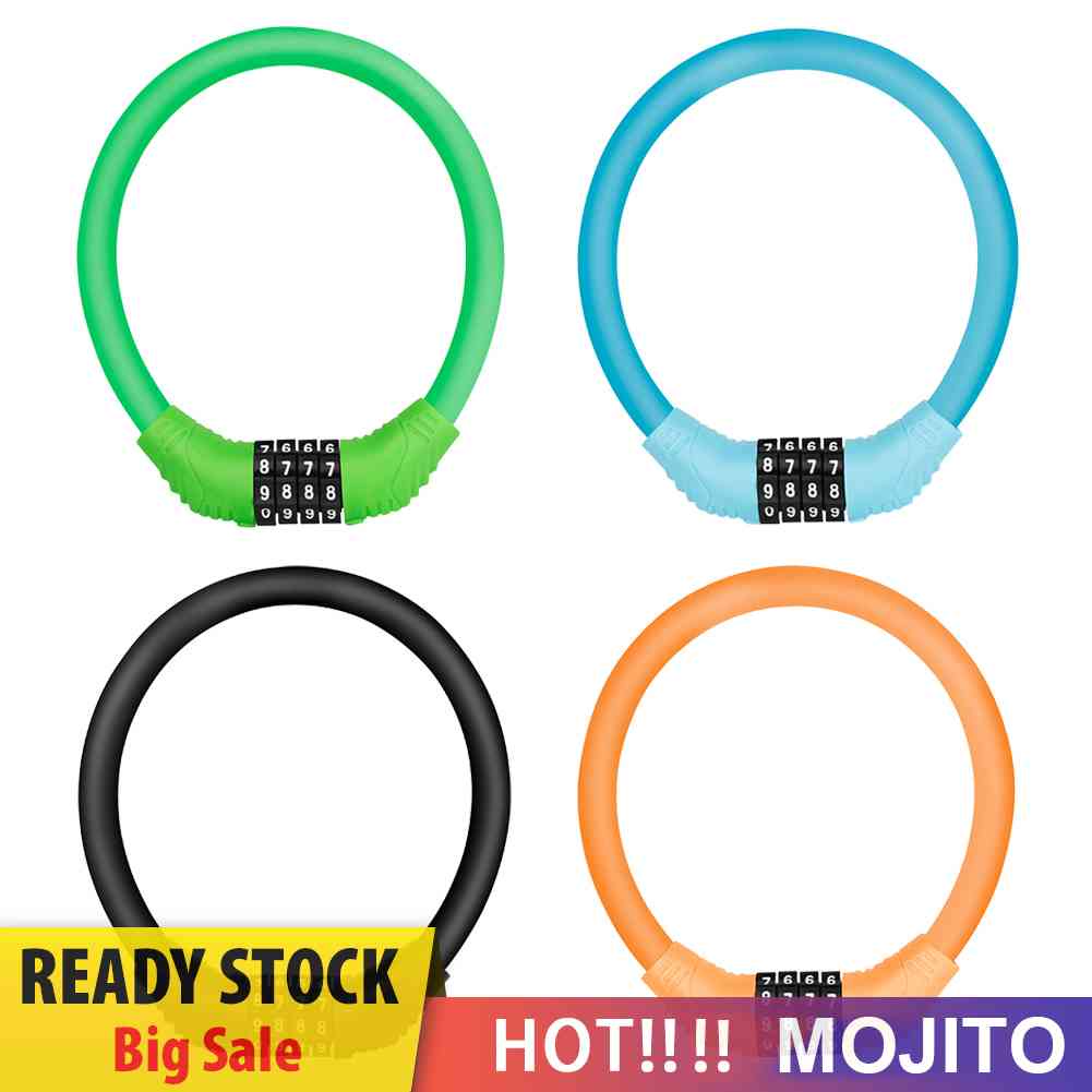 Kunci Sepeda MTB Model Kabel Dengan Password 4 Digit Anti Maling