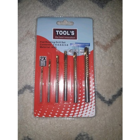 D27B Original HSS Mata Bor Titanium COUNTED HSS Mata bor Gergaji set 6 pcs