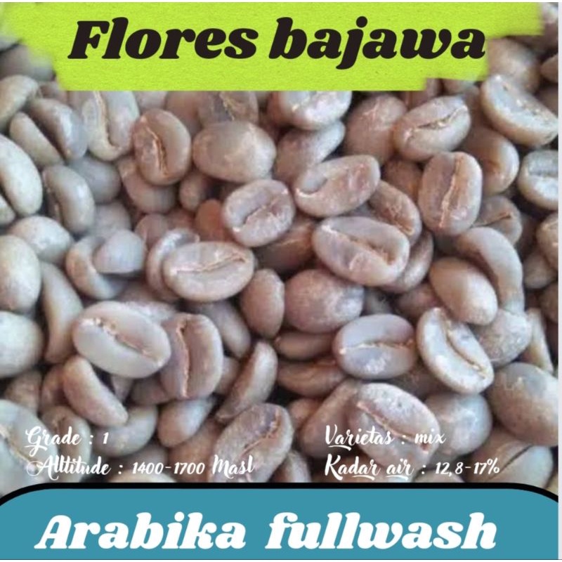 

biji kopi mentah (greenbean) Arabica Flores bajawa - fullwash