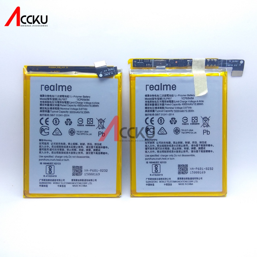 BLP807 - Realme 7 - X2 BLP807 99%BateraiRealme7BatteryRealmeBLP-807Battery Baterai BatreRealmeBLP807 - Realme 7 - X2