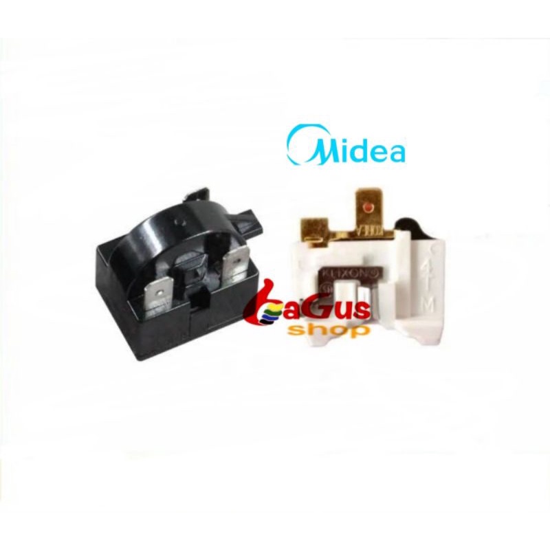 Relay 3 pin + ptc overload kulkas midea 1 pintu / 2 pintu