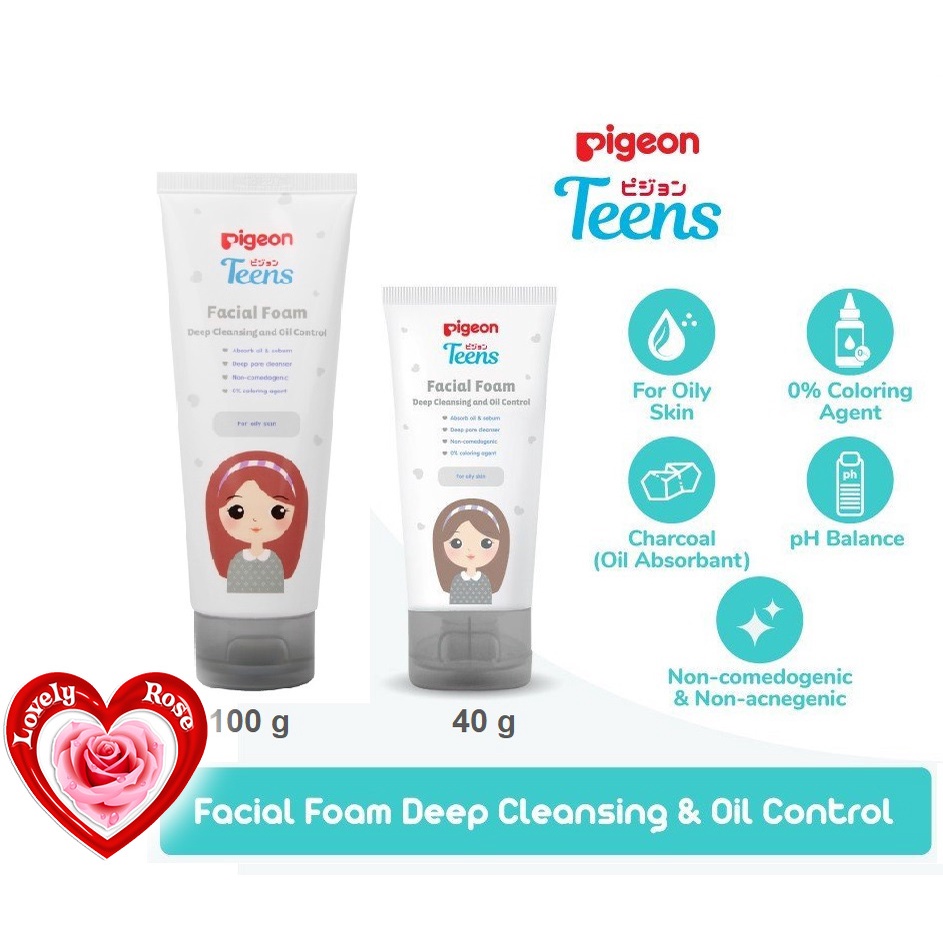 Jual PIGEON TEENS FACIAL FOAM DEEP CLEANSING AND OIL CONTROL 100 GR