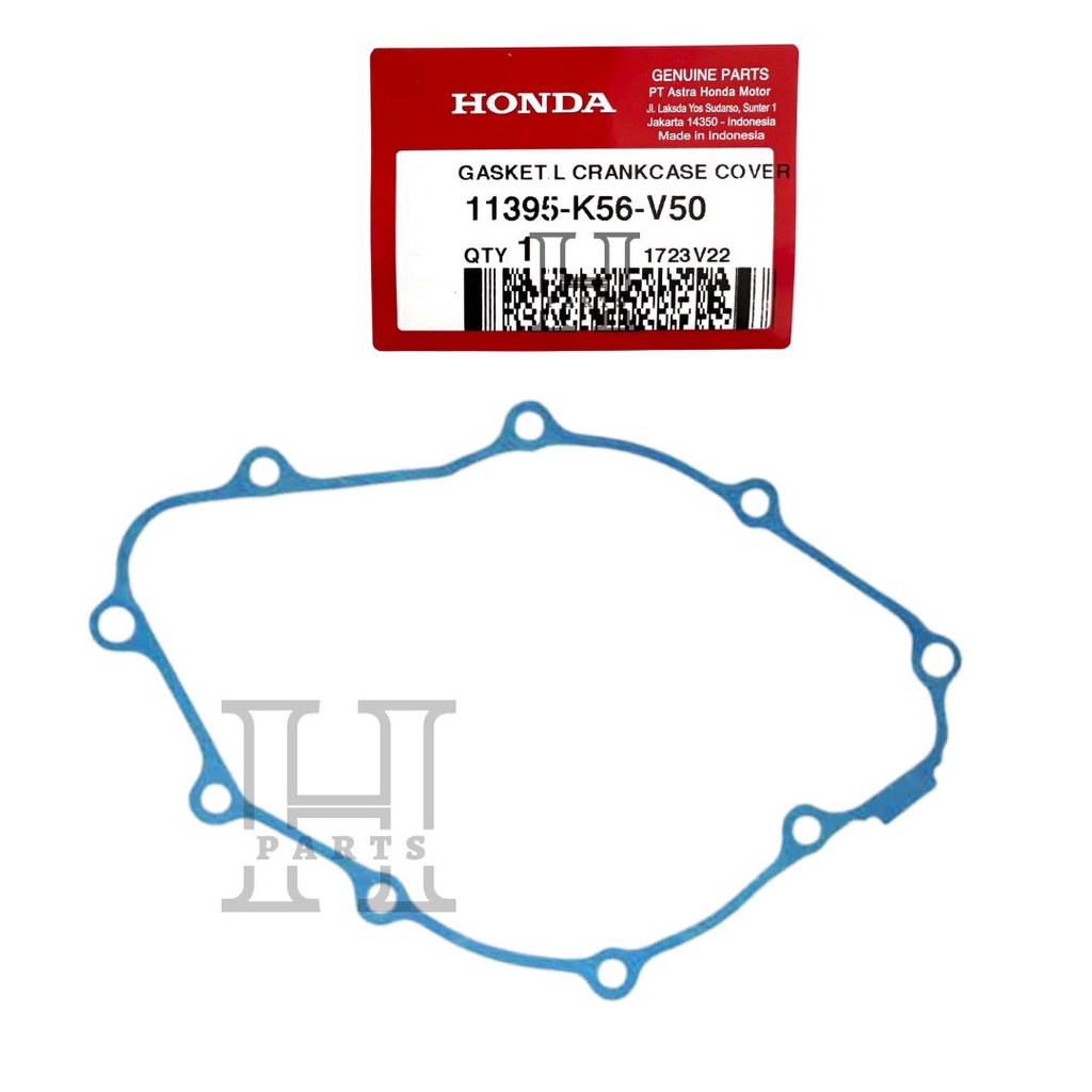 PAKING BAK MAGNET GASKET L CRANKCASE COVER MESIN SONIC SUPRA GTR CB CBR 150 150R LED 11395-K56-V50 ASLI ORIGINAL AHM HGP HONDA