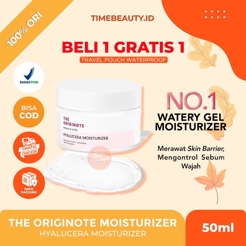 THE ORIGINOTE HYALUCERA MOISTURIZER GEL 50ML PELEMBAB WAJAH UNTUK MEMPERBAIKI SKIN BARRIER DAN MENGHIDRASI KULIT WITH HYALURONIC ACID CERAMIDE CHLORELINA【BPOM】