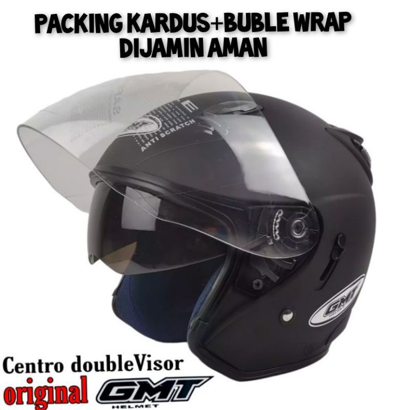 Jual Helm GMT Double visor Original/ Helm Half Face Original/ Helm