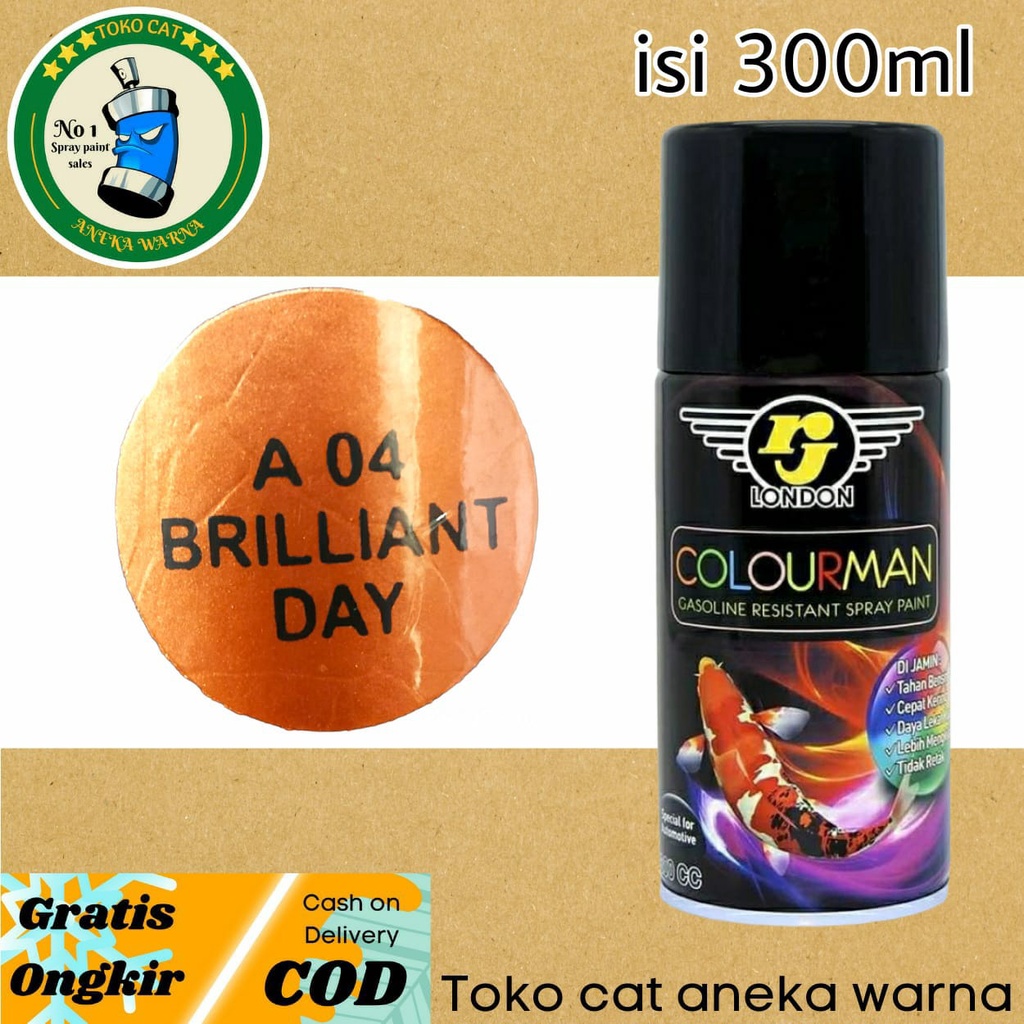 CAT SEMPROT COLOURMAN TAHAN BENSIN BRILLIANT DAY 300ml spray paint pilox pilok produk dari rj london