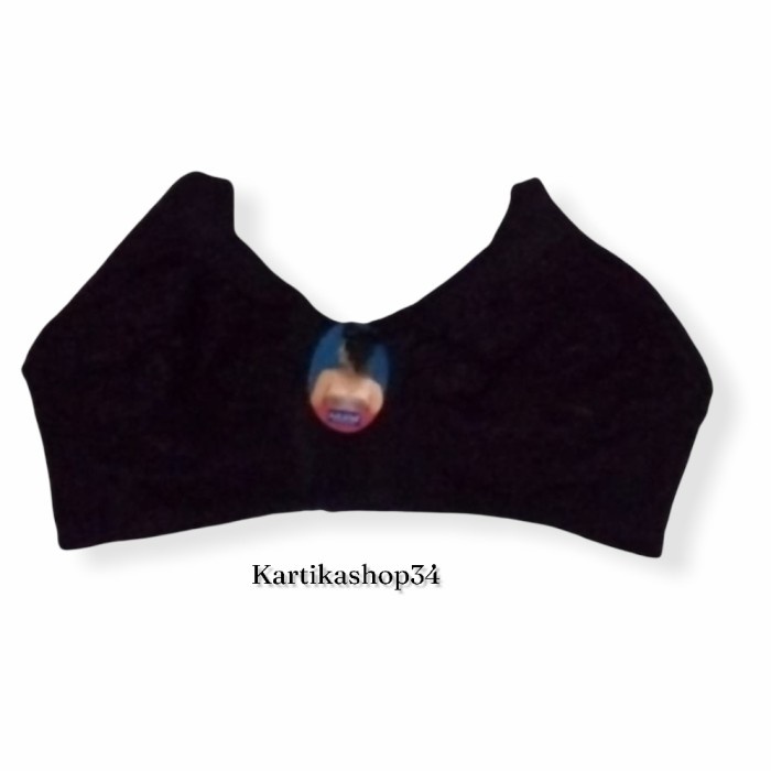 TERBARU Bra BH GUINI Jumbo Tanpa Busa tanpa kawat / Brukat - Hitam, 40