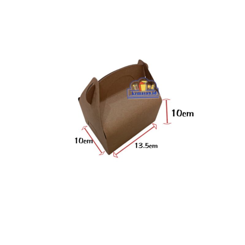 

GABLE BOX/HANDLE BOX KRAFT S NO PE 13.5X10X10 10PCS