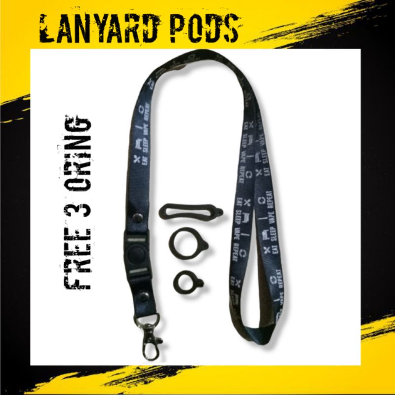 

LANYARD EAT SLEEP VAP* REPEAT FREE 3 ORING