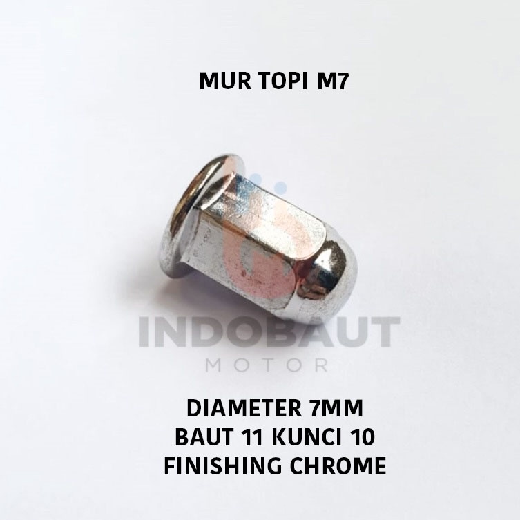 Mur Topi M6 M7 M8 Flange Chrome