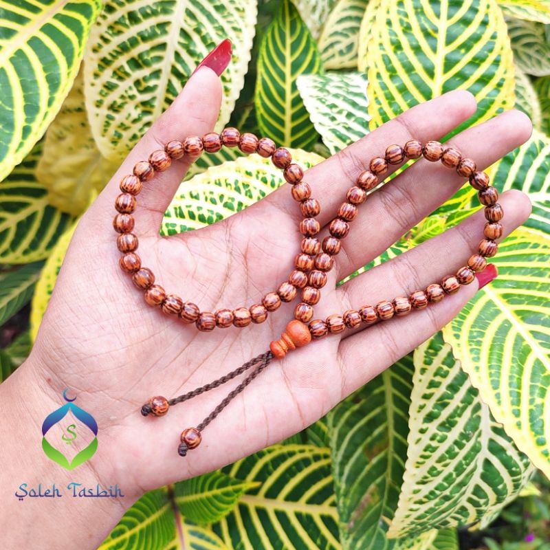 Gelang Kayu Glugu Motif Bulat Size 6mm/Glugu Original/COD