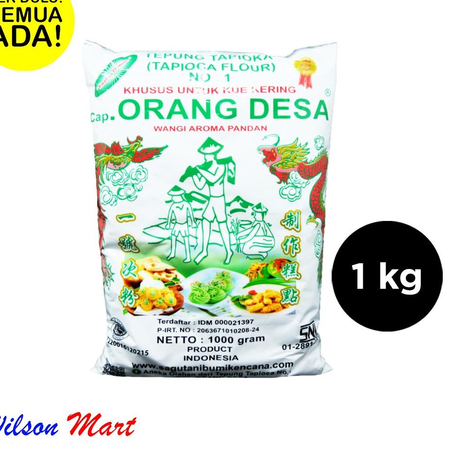 

COD✔️SAGU TANI WANGI AROMA PANDAN CAP ORANG DESA BUMI KENCANA TEPUNG TAPIOKA 1000 GRAM 1 KG|SQ9