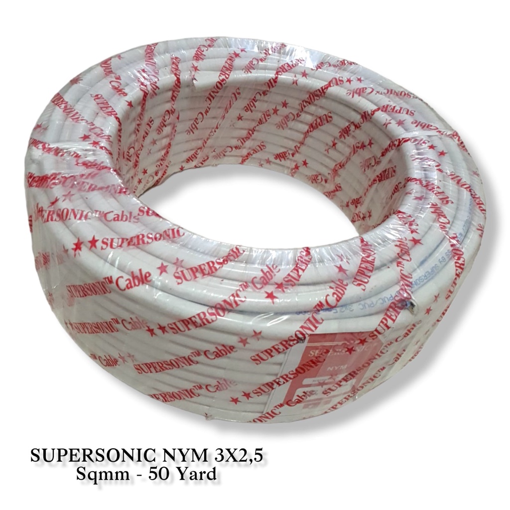 Kabel Listrik Tembaga Kabel NYM 3x2.5 Supersonic Kabel Tunggal Kabel Kawat Kabel Lidi 45m 45 meter