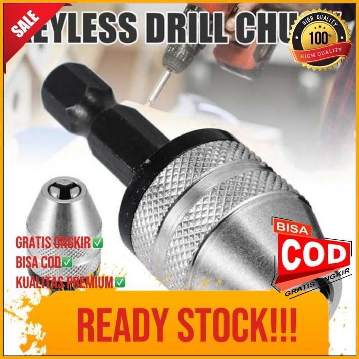 Kepala Bor Listrik Keyless Chuck Drill Adaptor Bor Mini Keyless