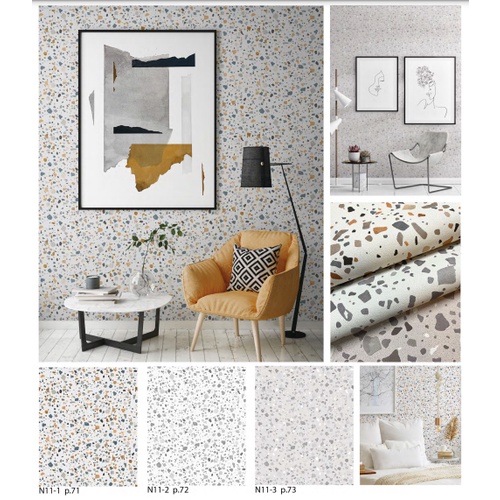 Wallpaper Dinding Motif Batu Alam Multiwarna