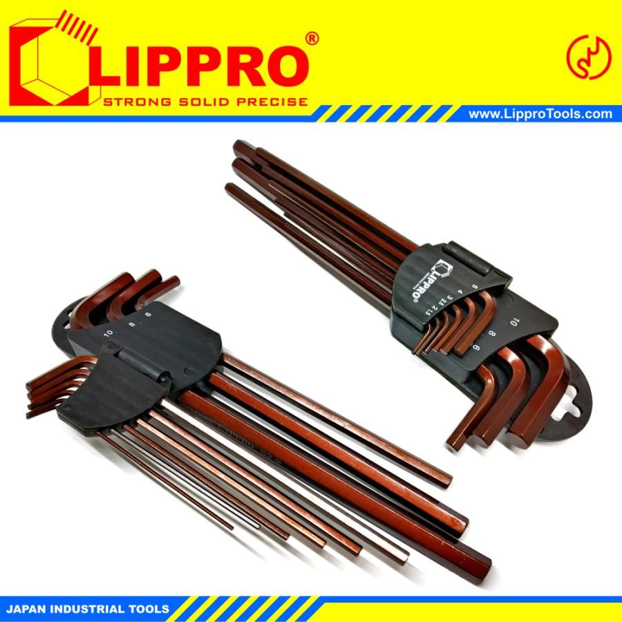 LIPPRO 161 Set Kunci L 9pcs Extra Long Hex Key 1.5-10 MM