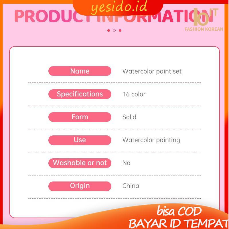 

[COD✨Ready stock]Cat Air Watercolor set Alat Cat Air Set 18 Warna-YES