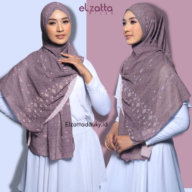 Elzatta Kerudung Jilbab Hijab Pashmina Motif - Pashmina Nanjana