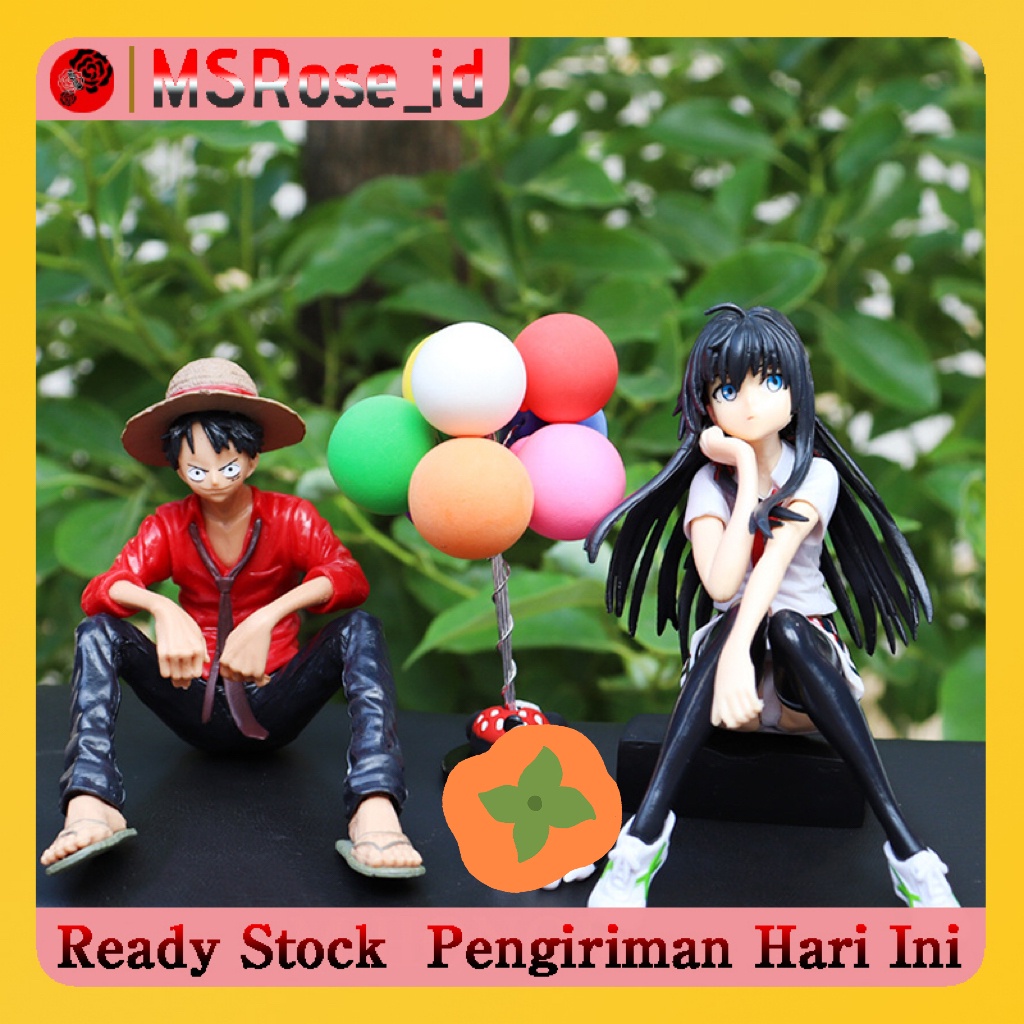 Dekorasi Rumah Mobil Ornamen Kartun Luffy Action Figure Anime Jepang Model One Piece PVC Q Versi Boneka Mainan Yukinoshita Yukino