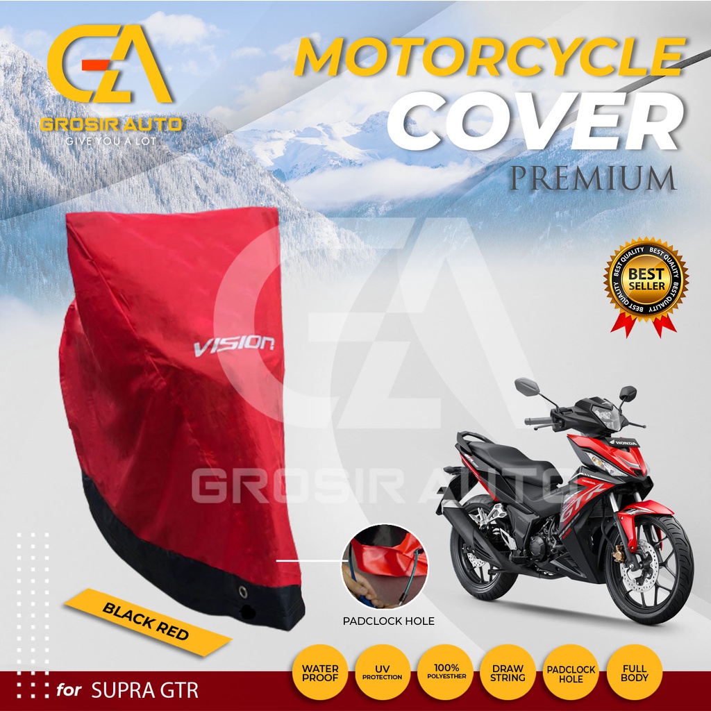 SARUNG PENUTUP BODY COVER / SELIMUT MOTOR SUPRA GTR VISION PREMIUM WATERPROOF