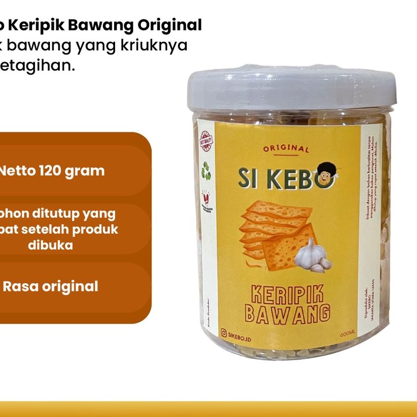 

Kirim Sekarang Keripik Bawang Original Cemilan Snack Makanan Ringan Jajanan Jadul By Si Kebo Official,,,