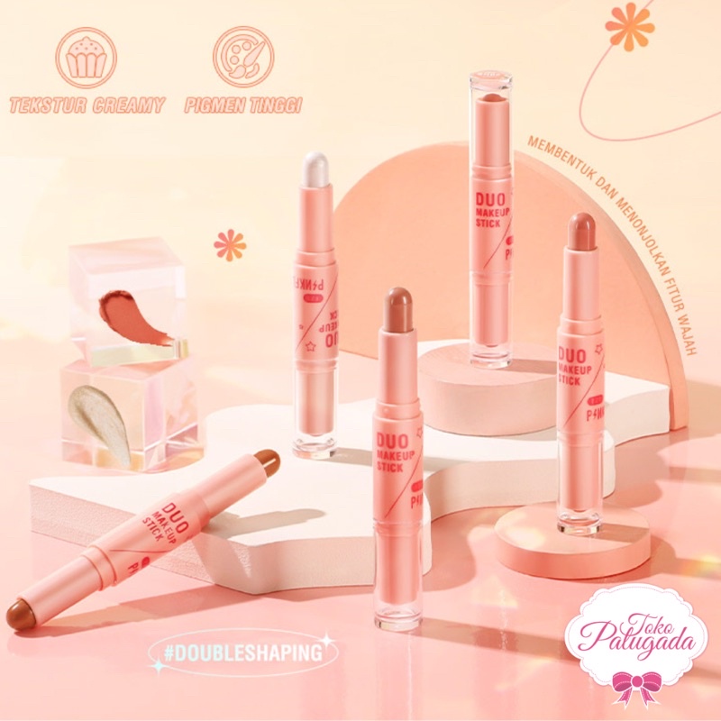 [BISA COD] Pinkflash Duo Make Up Stick - Pinkflash Blush On - Pinkflash Highlighter