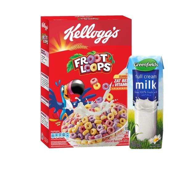 

artYy5Y9--Kelloggs Froot Loops Cereal 150 gr + Greenfields Full Cream 250 mL