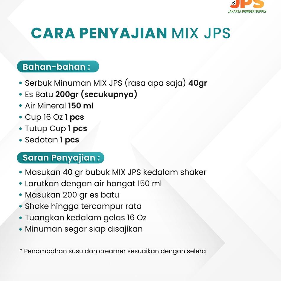 

Termurah dan terbaik Powder Drink JPS Bubuk Minuman Rasa Blackcurrant Tea Mix 1Kg 