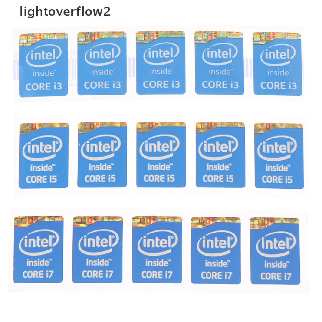 (lightoverflow2) 5pcs Stiker Label 4th Generation Intel Core I3 I5 I7 Untuk Dekorasi Notebook