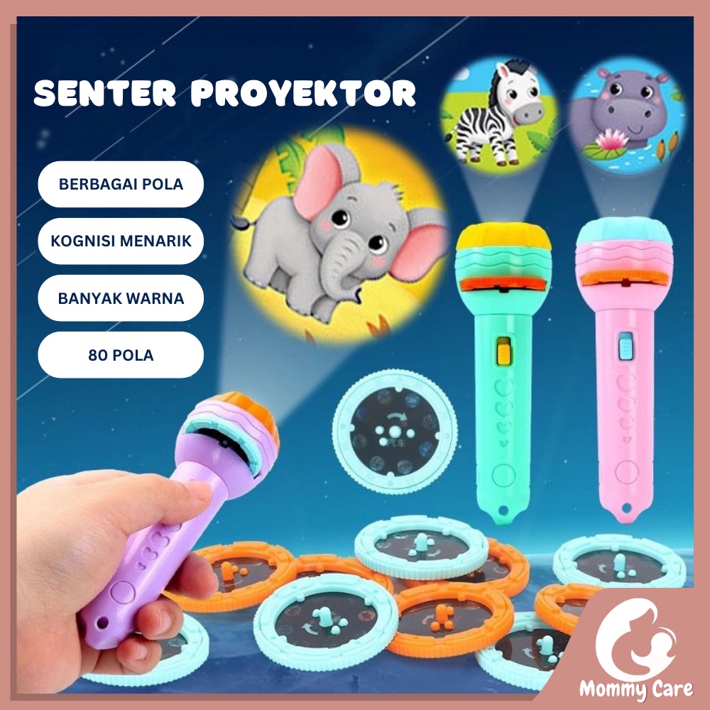 MOMMYCARE MAINAN ANAK SENTER PROYEKTOR / FUN FLASHLIGHT / MAINAN PROYEKTOR GAMBAR / MAINAN EDUKASI