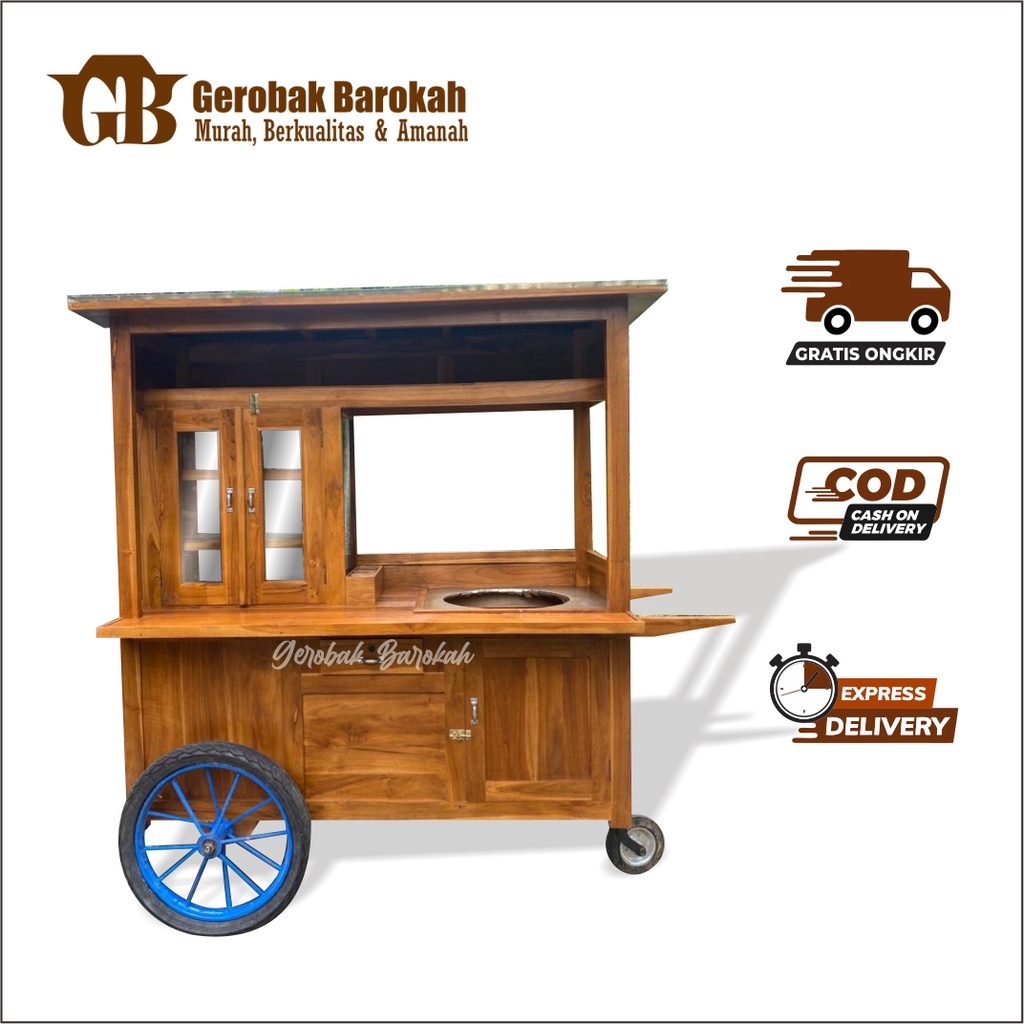 Gerobak Bakso / Gerobak Bakso Dorong /  Rombong Bakso Free Ongkir