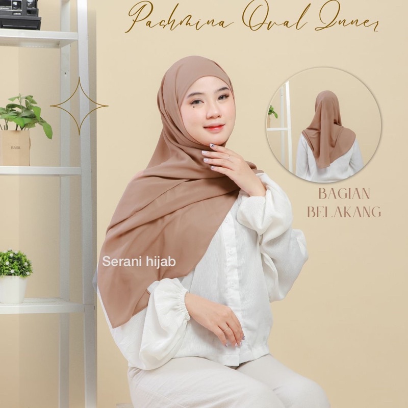 Pashmina alesha inner oval by serani hijab