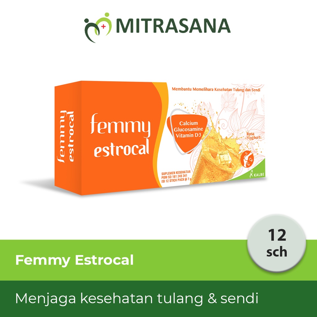 Femmy Estrocal Stickpack 12 Sachet x 7 Gram - Membantu Kesehatan Tulang dan Sendi