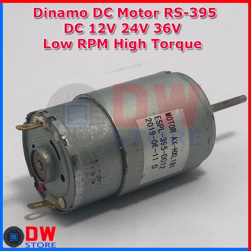 Dinamo DC Motor RS395 RS 395 DC 12V 15V 24V 36V Low RPM High Torque