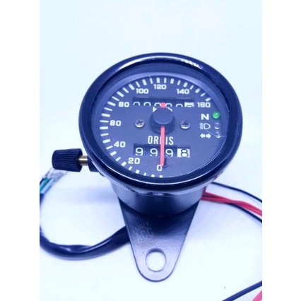 Speedometer Kilometer Custom Hitam Variasi Indikator Led Motor
