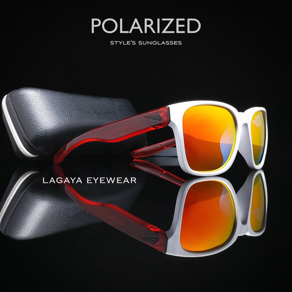 KACAMATA SPORT PRIA HITAM N1KE RECORVER 804 LENSA POLARIZED FREME GAGANG FULL FIBER SOLID TREND SUNG