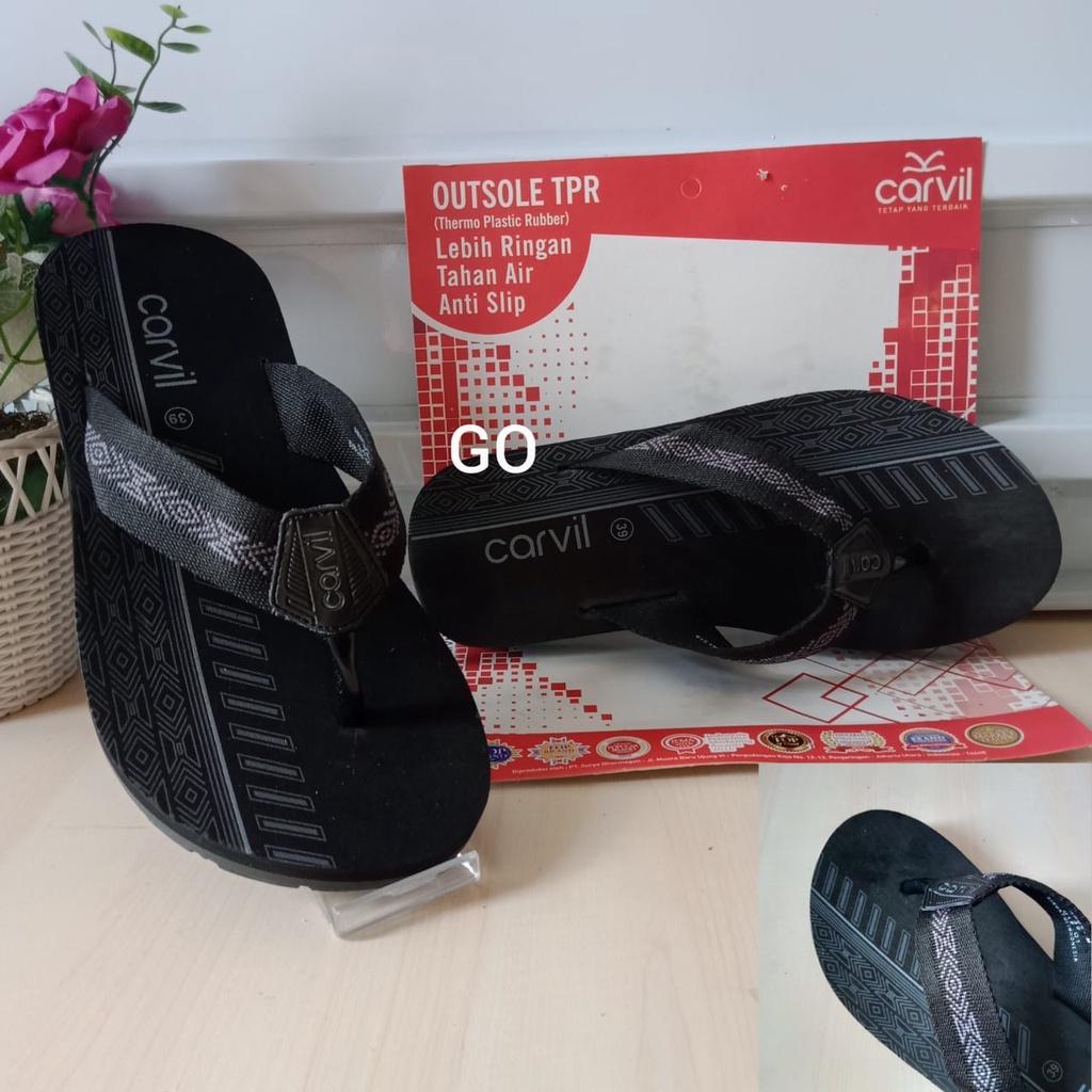 gof CG CARVIL ORIGINAL! Sandal Jepit Pria CARVIL Sandal Jepit Cowok Laki Carvil Anti Selip Anti Anti Air Ringan Awet Terbaru