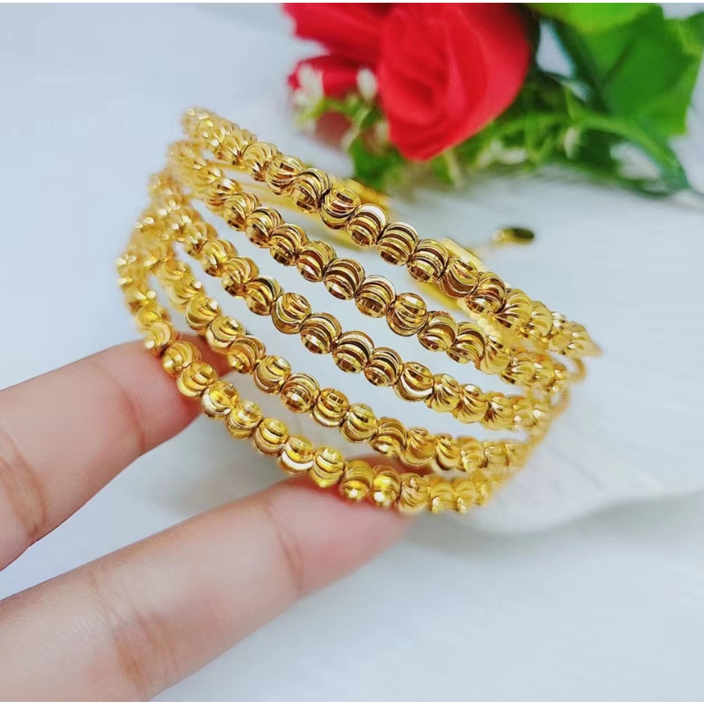 Gelang Xuping Biji Bola Lapis Emas Perhiasan Fashion A-D