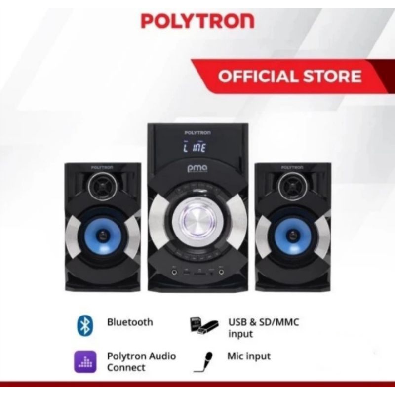 Speaker Multimedia Polytron PMA-9507 | PMA9507 usb bluetooth sd BA