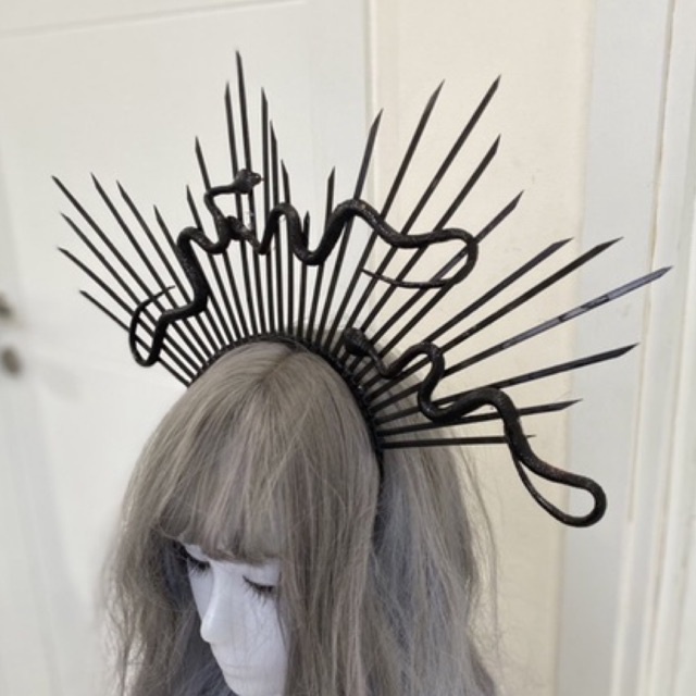 Bando halo ular aksesoris cosplay medusa kostum halloween rivine factory