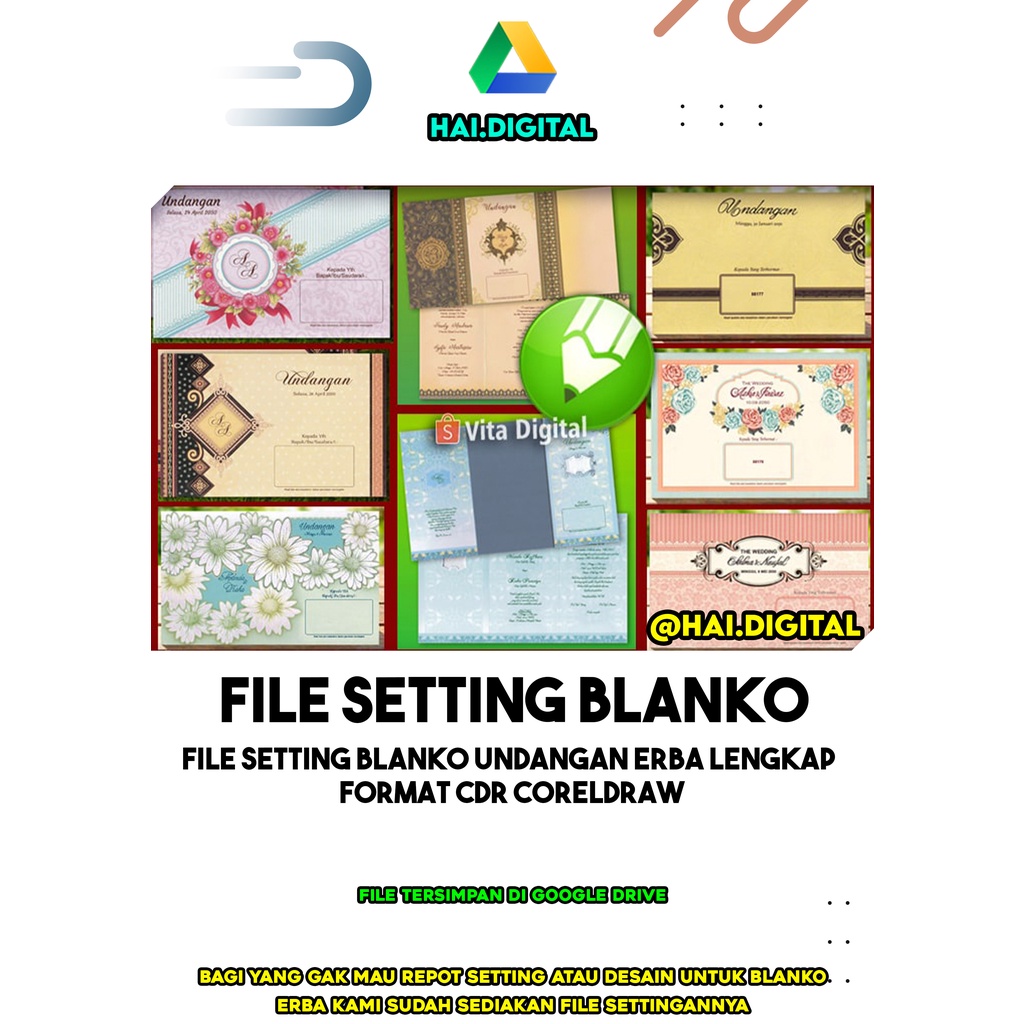 File Setting Blanko Undangan Erba Lengkap Format CDR CorelDraw
