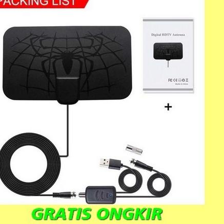 Antena TV Penangkap Siaran Digital + Booster Antena (Super Jernih)
